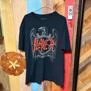 🤘🏿 Slayer 🤘🏿Black Graphic T-Shirt with Eagle Design XL​